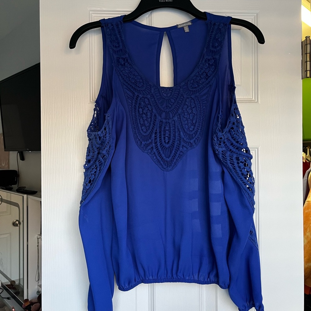 Charlotte Russe Royal Blue Lace Blouse